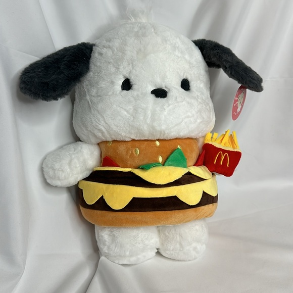 Pochacco in Big Mac Costume & Fries 13" Plush by Sanrio - Picture 4 of 13
